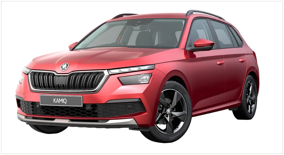 Skoda Kamiq. Making Of: The render of the car received from the client.